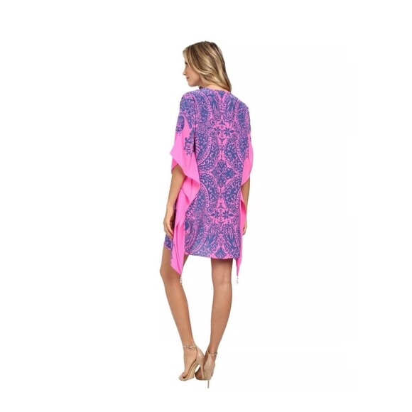 Lilly Pulitzer Lindamarie Caftan Dress Womens S/M Pink Elephantino Tropical - Picture 6 of 15